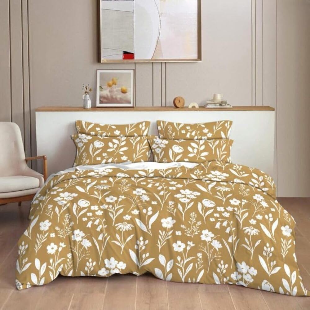 TIB 140 TC Glace Cotton King Size Bedsheet with 2 Pillow Covers,Bedsheet for Double Bed,90X100 Inches| 140 GSM, Multi, Pack of 3