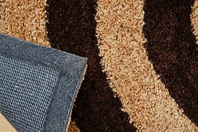 TIB® The Intellect Bazaar Shaggy Bedside Runner Home Floor Décor Rugs - Living, Dinning, Office, Rooms & Bedroom, Hallway Carpet (Cream Coffee)