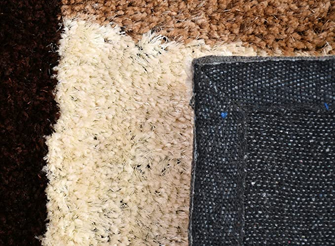 TIB® The Intellect Bazaar Shaggy Bedside Runner Home Floor Décor Rugs - Living, Dinning, Office, Rooms & Bedroom, Hallway Carpet (Cream Coffee)