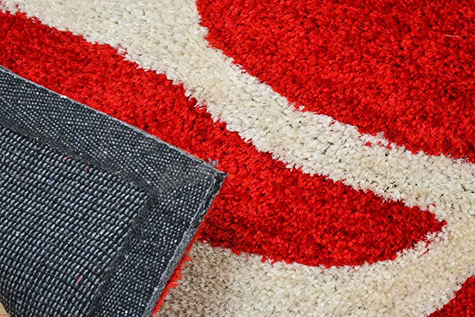 TIB® The Intellect Bazaar Shaggy Bedside Runner Home Floor Décor Rugs - Living, Dinning, Office, Rooms & Bedroom, Hallway Carpet (Cream Coffee)