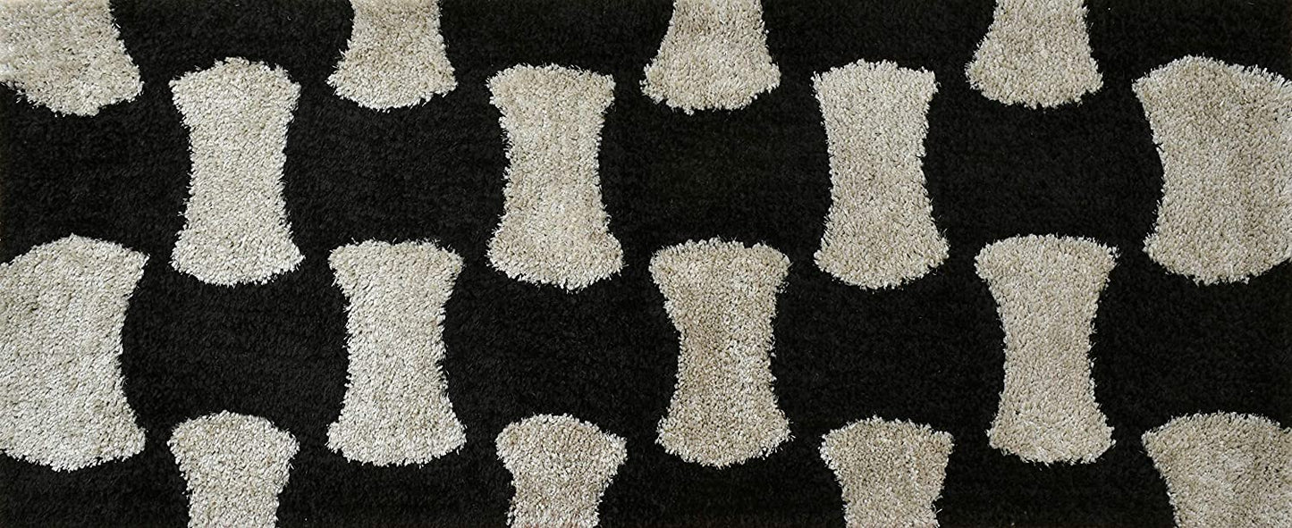 TIB® The Intellect Bazaar Shaggy Bedside Runner Home Floor Décor Rugs - Living, Dinning, Office, Rooms & Bedroom, Hallway Carpet (Cream Coffee)