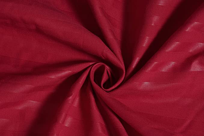 TIB The Intellect Bazaar Satin Cotton AC Comforter Set King Size Double Bed with 1 Elastic Fitted King Size bedsheet-72x78 and Two Pillow Covers (Pack of 4) Maroon