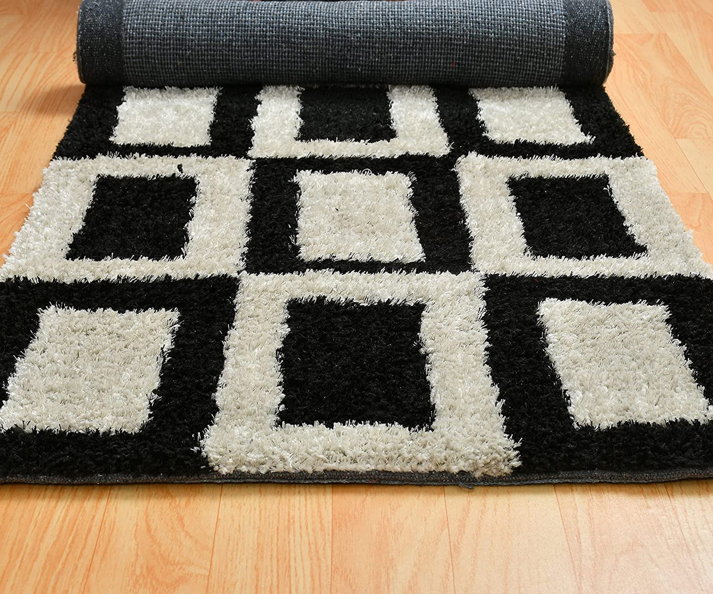 TIB® The Intellect Bazaar Shaggy Bedside Runner Home Floor Décor Rugs - Living, Dinning, Office, Rooms & Bedroom, Hallway Carpet (Cream Coffee)
