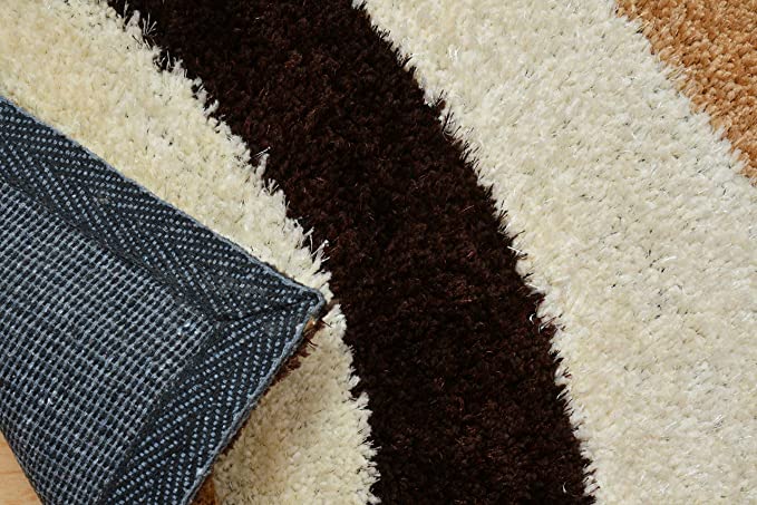 TIB® The Intellect Bazaar Shaggy Bedside Runner Home Floor Décor Rugs - Living, Dinning, Office, Rooms & Bedroom, Hallway Carpet (Cream Coffee)