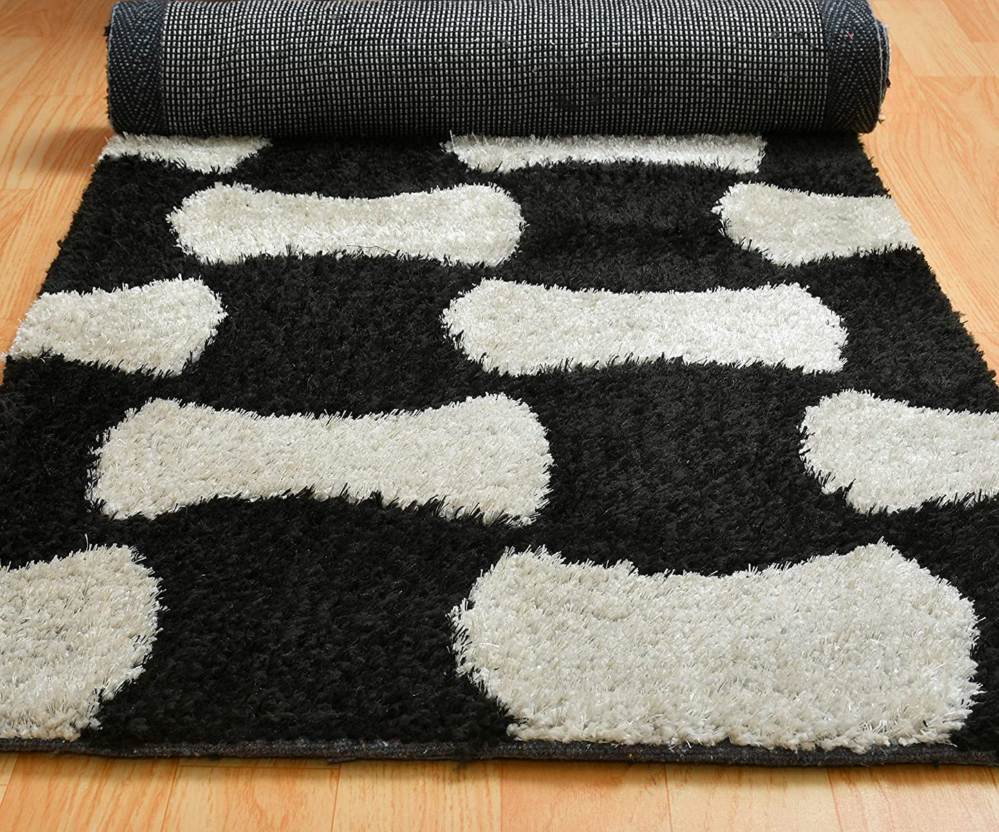 TIB® The Intellect Bazaar Shaggy Bedside Runner Home Floor Décor Rugs - Living, Dinning, Office, Rooms & Bedroom, Hallway Carpet (Cream Coffee)