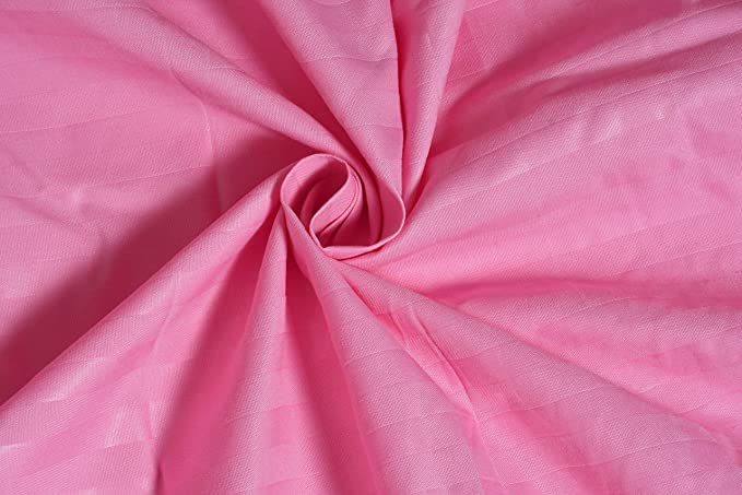 TIB The Intellect Bazaar Satin Cotton AC Comforter Set King Size Double Bed with 1 Elastic Fitted King Size bedsheet-72x78 and Two Pillow Covers (Pack of 4) Pink