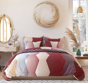 The Intellect Bazaar Glace Cotton Elastic Fitted Bedsheets King Size | Bedsheet for Double Bed