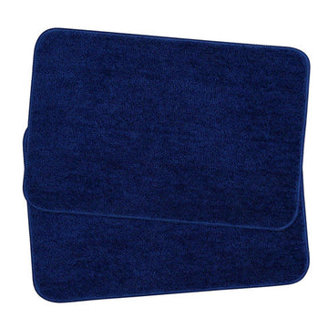 TIB Solid Casual Bath Mat (Navy Blue, Polyester, 40 x 60 Cm), Set of 2
