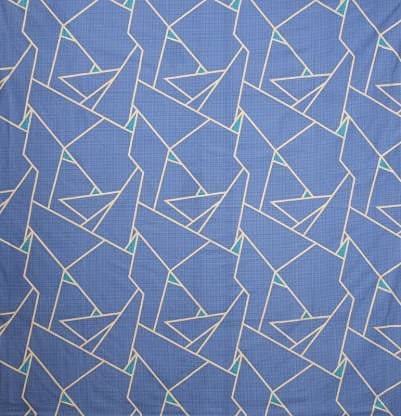 TIB Glace Cotton King Size Bedsheet with 2 Pillow Covers,Bedsheet for Double Bed,90X100 Inches| 140 GSM, Blue Circle Pack of 3,130 TC