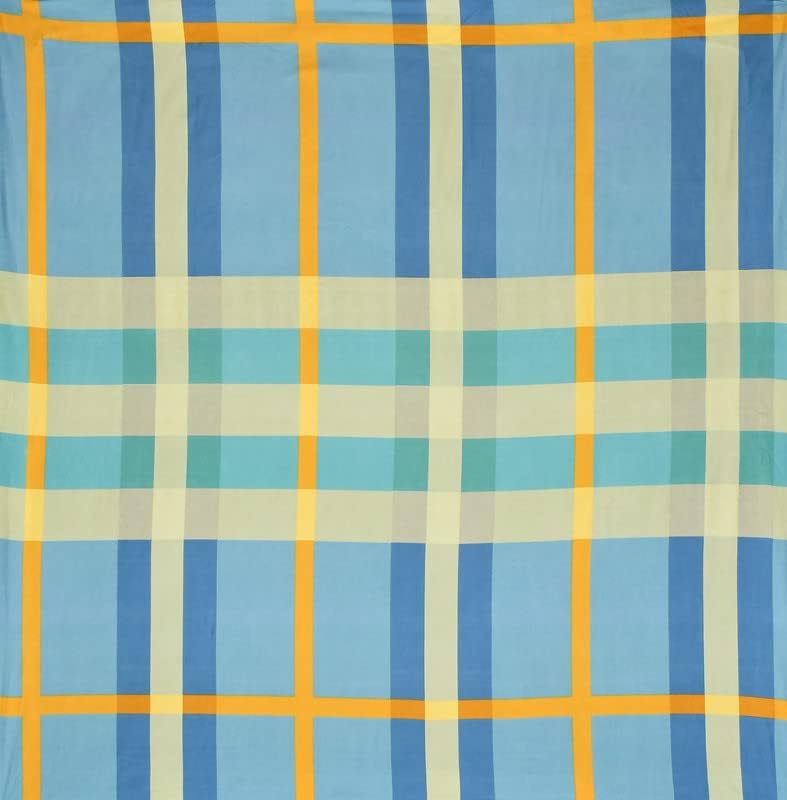 TIB The Intellect Bazaar Glace Cotton Elastic Fitted Bedsheets King Size | Bedsheet for Double Bed with 2 Pillow Covers (72” x 78” or 182 x 152 cm) Checkered Blue