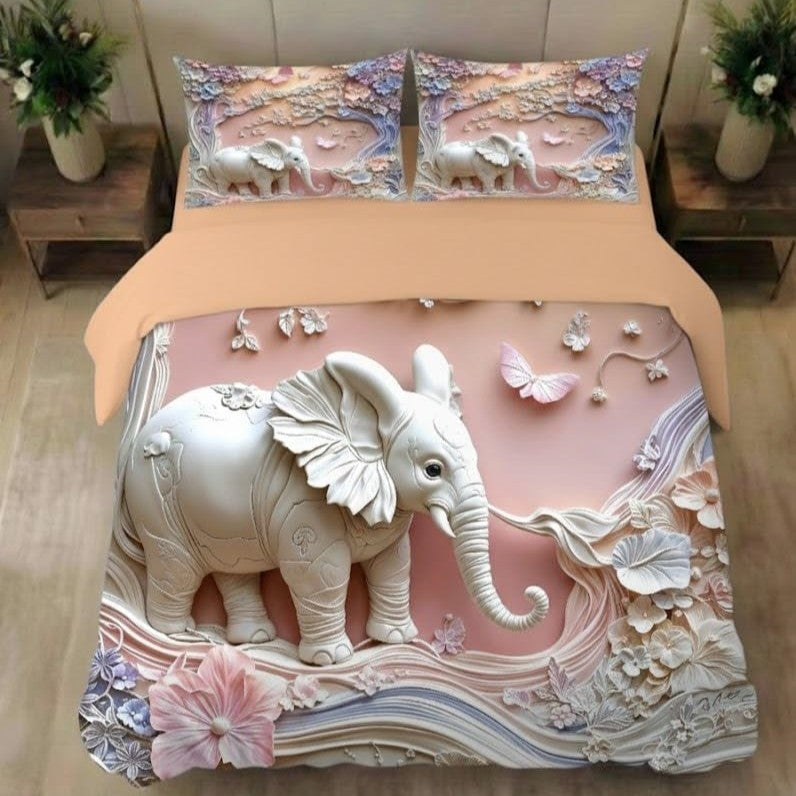 7D King Size Bedsheet with 2 Pillow Covers