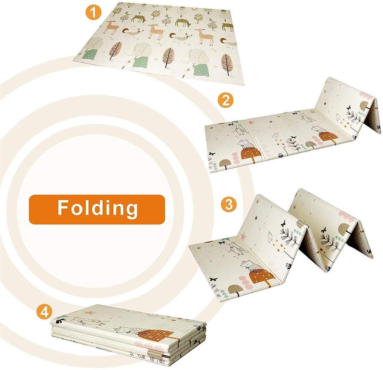 Foldable Playmat For Kids 6x5 Feet