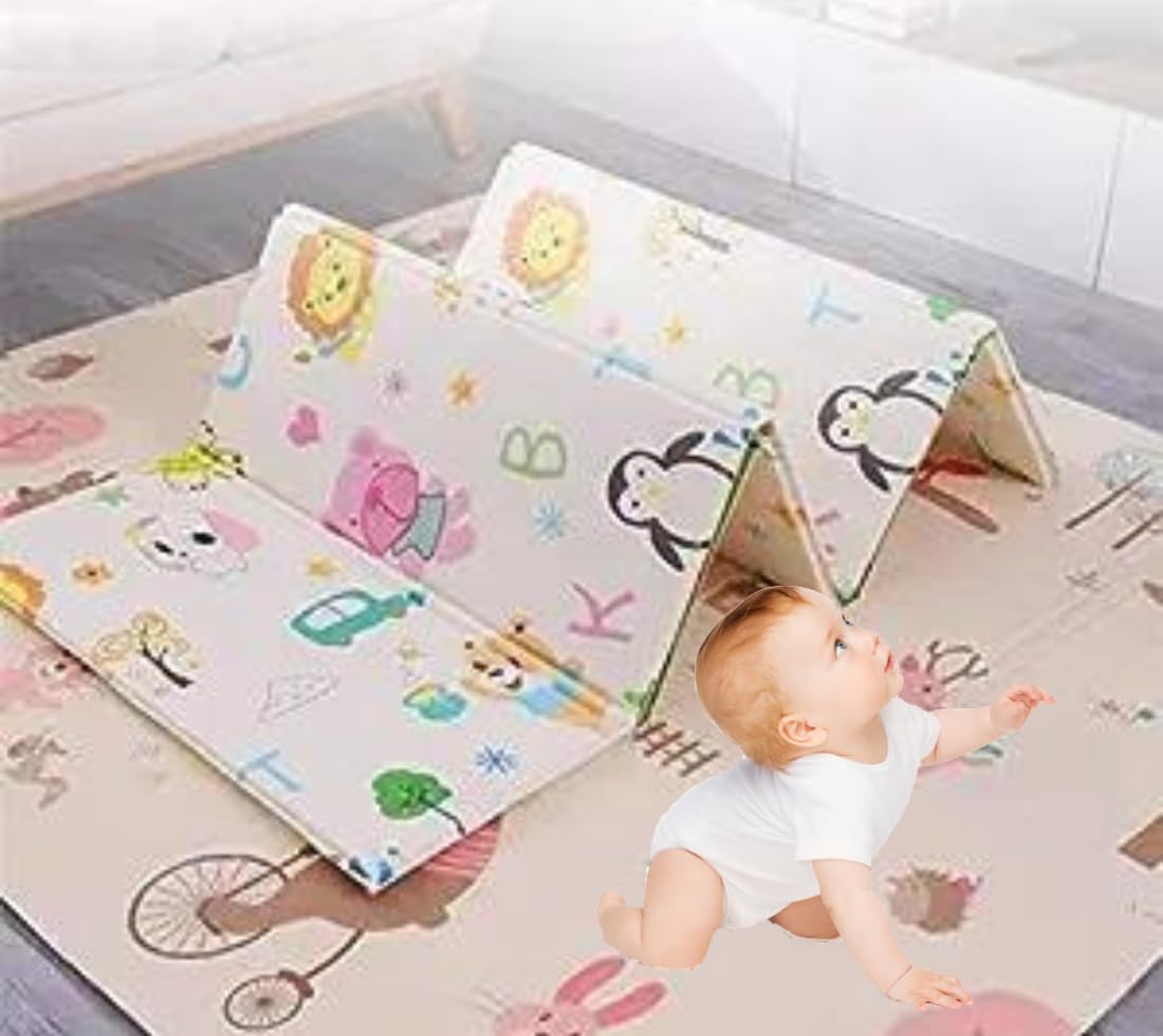Foldable Playmat For Kids 6x5 Feet