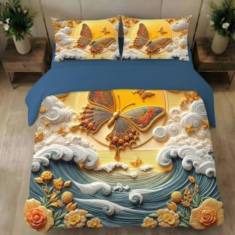 7D King Size Bedsheet with 2 Pillow Covers