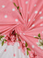 TIB The Intellect Bazaar Glace Cotton Elastic Fitted Bedsheets King Size | Bedsheet for Double Bed with 2 Pillow Covers (72” x 78” or 182 x 152 cm) Pink & White Floral