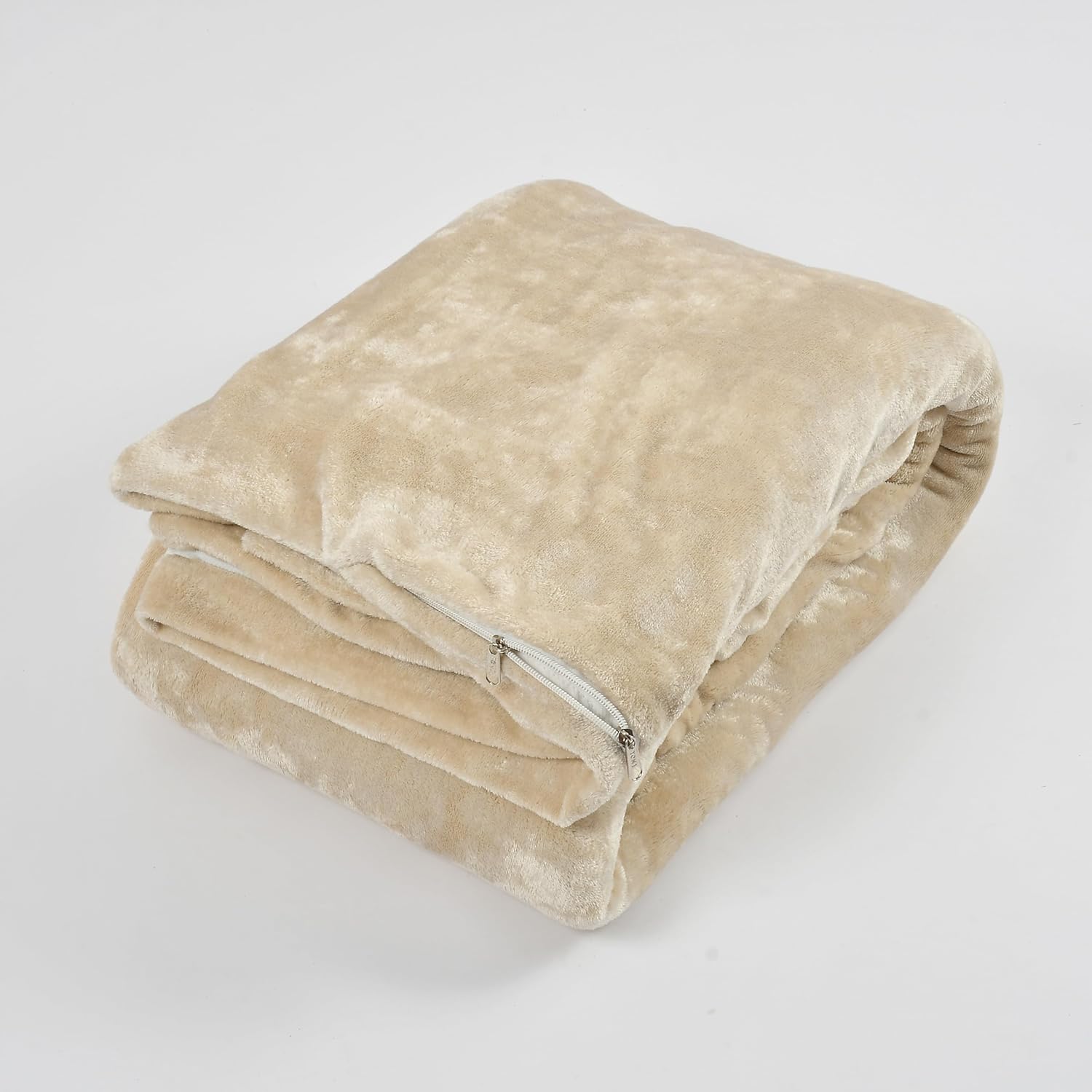 TIB® Warm Quilt Cover Double Bed with Zipper, Duvet Cover Double Bed Soft Flannel (90x100) Inches