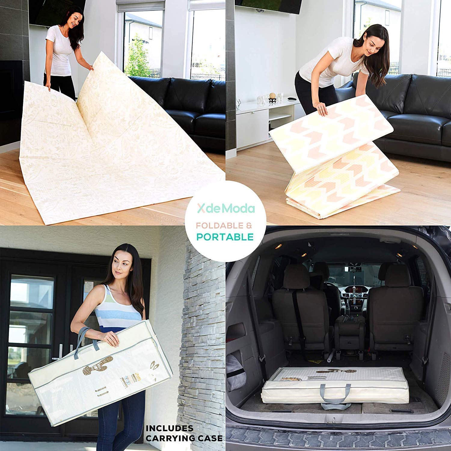 Foldable Playmat For Kids 6x5 Feet