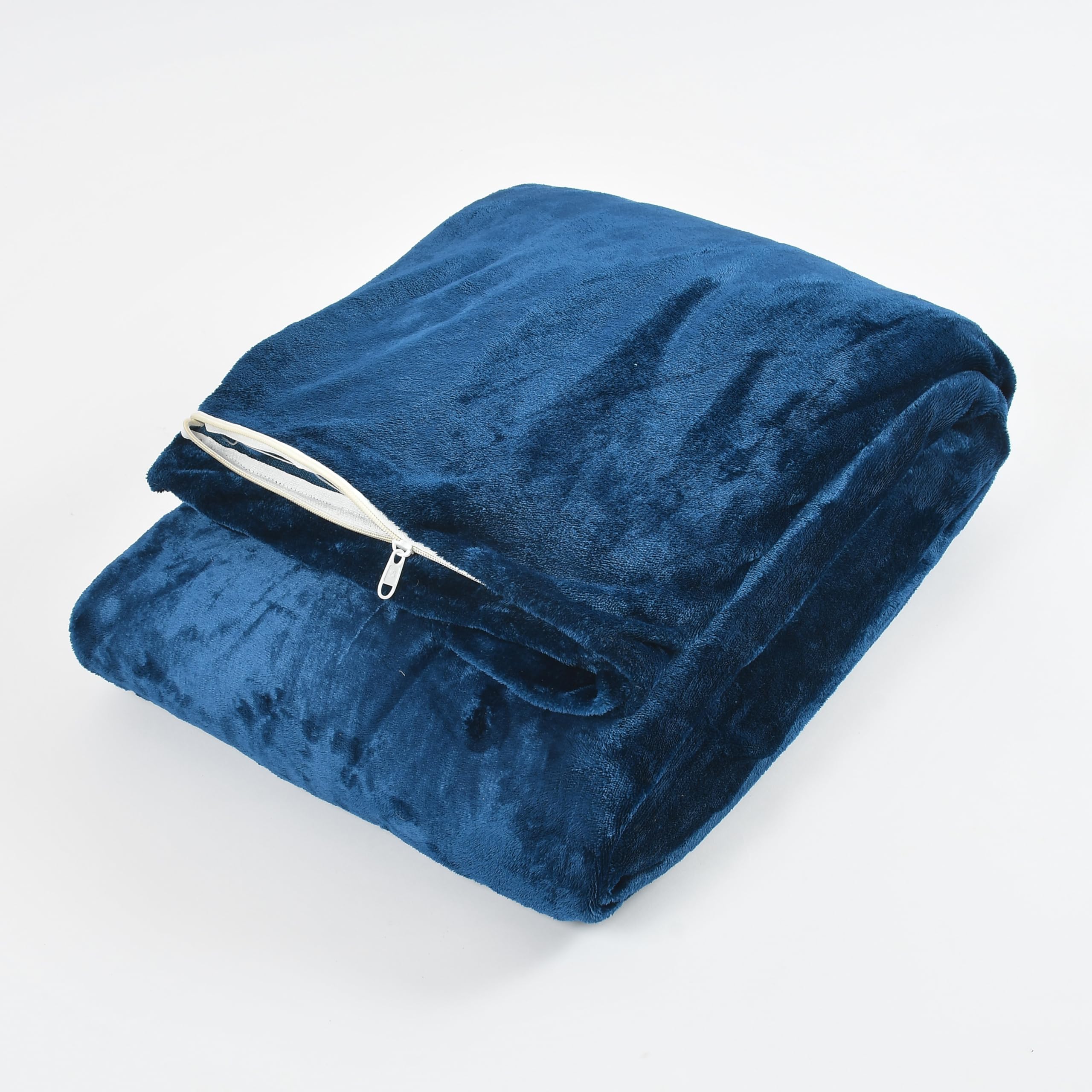 TIB® Warm Quilt Cover Double Bed with Zipper, Duvet Cover Double Bed Soft Flannel (90x100) Inches