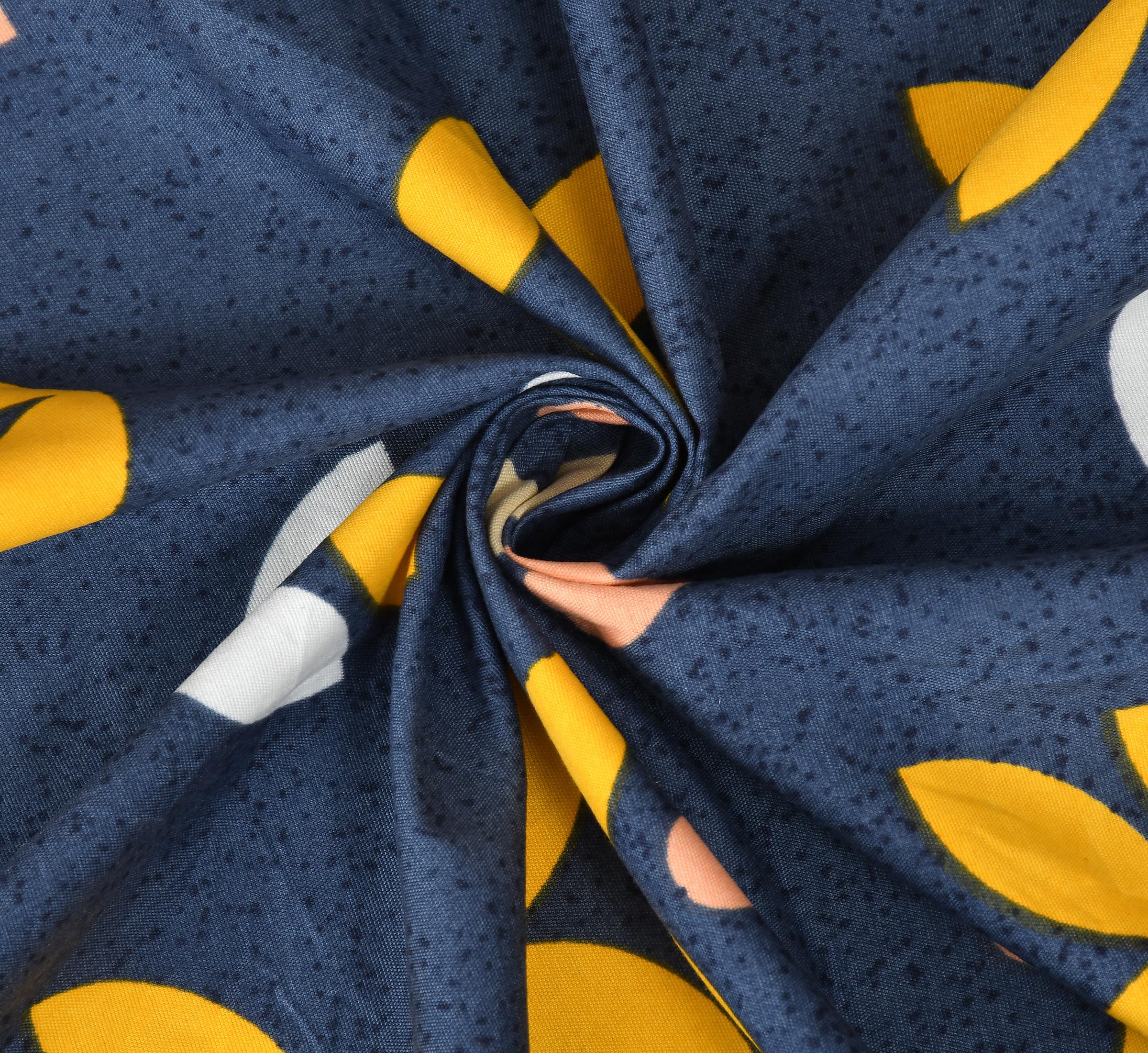 TIB Presents Luxurious Glace Cotton Super Soft 210 TC Elastic Fitted Bedsheets King Size (78X72X10 Inch) 360° with 2 Pillow Covers, 45x70 cm (Blue, Coordinate King Fitted)