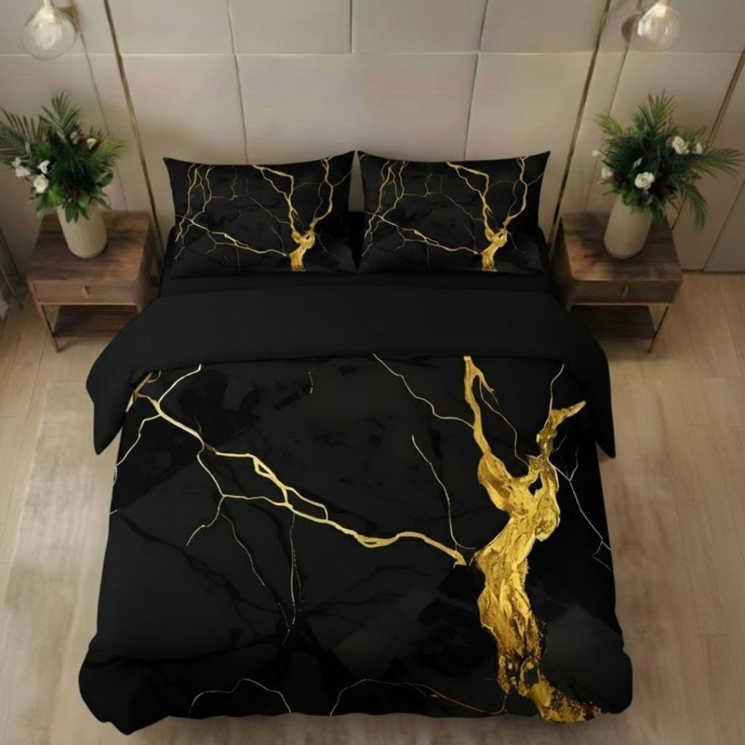 7D King Size Bedsheet with 2 Pillow Covers