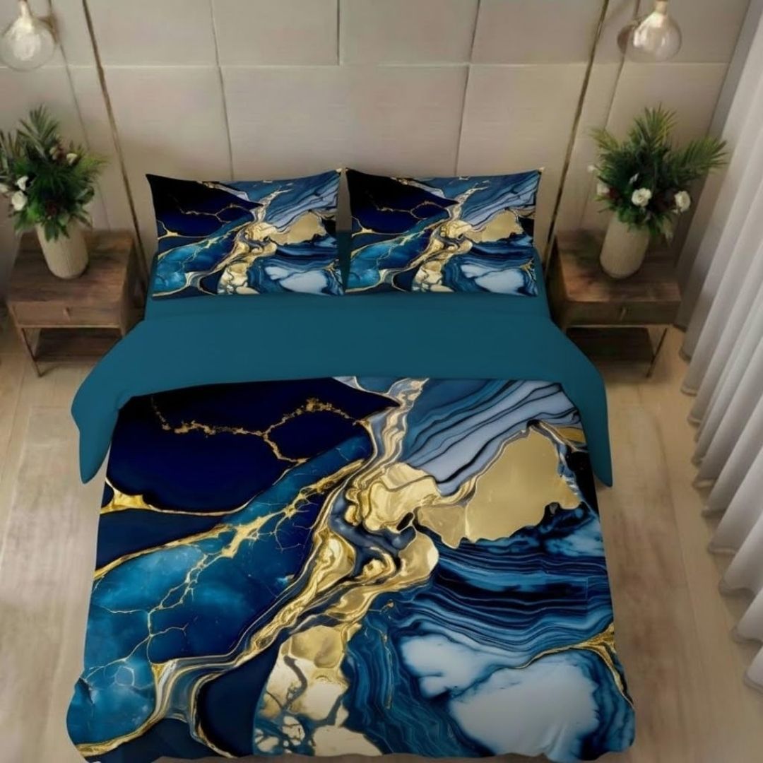 7D King Size Bedsheet with 2 Pillow Covers
