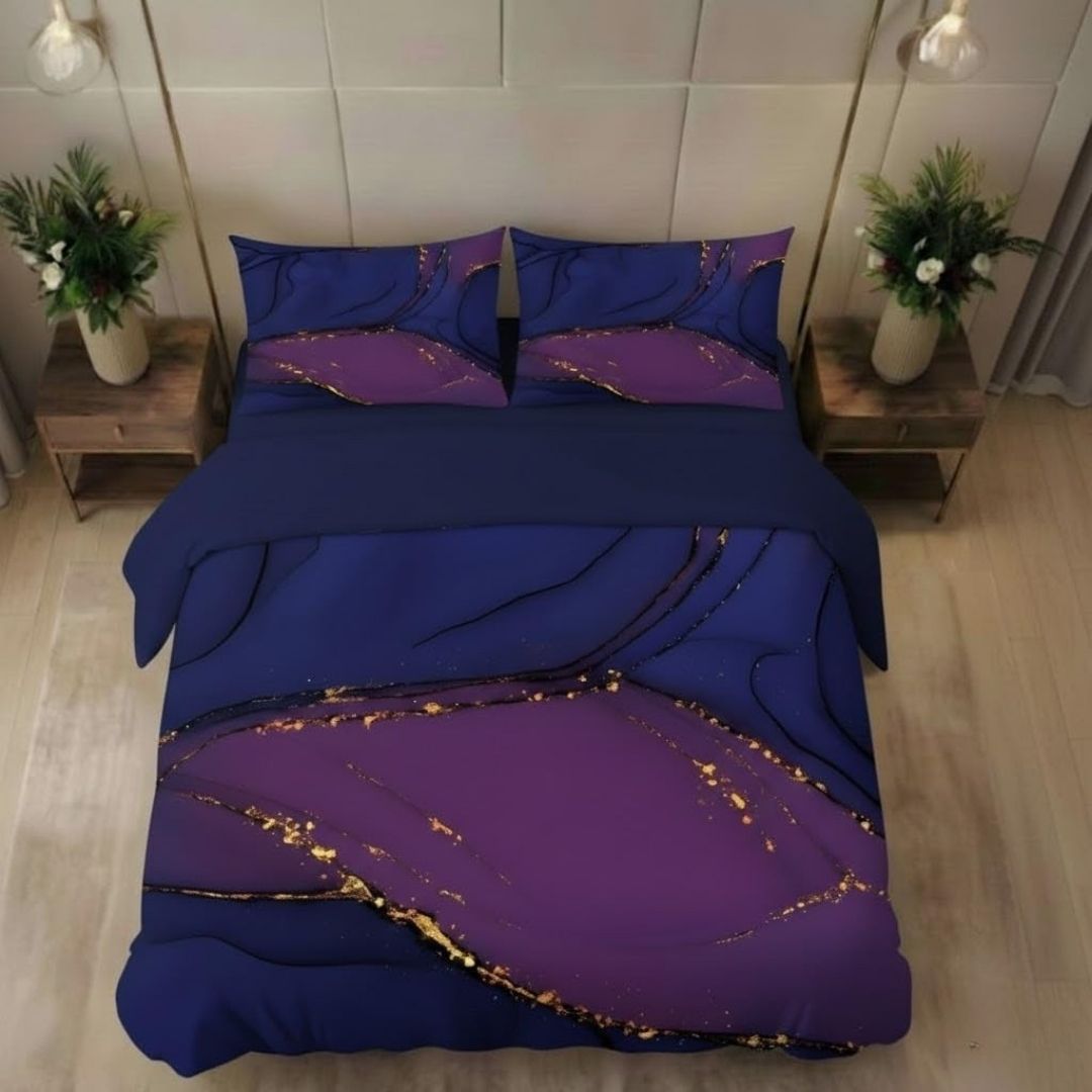 7D King Size Bedsheet with 2 Pillow Covers