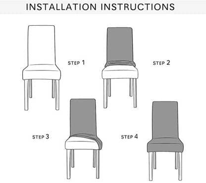 TIB The Intellect Bazaar Polyester Floral Elastic Stretchable Removable Washable Dining Chair Cover Set of 1 Chair Protector Seat Slipcover (Multicolor)-1 Piece