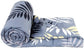 TIB  Glace Cotton AC Comforter Set King Size Double Bed with 1 Elastic Fitted King Size bedsheet and Two Pillow Covers (Pack of 4) Leaf Grey
