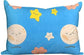 TIB 130 GSM Polycotton Kids Galaxy Pattern Bedsheet for Double Bed with 2 Pillow Covers,90x100 Inch, Sky Blue