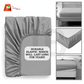 The Intellect Bazaar Glace Cotton Elastic Fitted Bedsheets King Size | Bedsheet for Double Bed