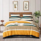 TIB Glace Cotton AC Comforter Set King Size Single Bed with 1 Elastic Fitted King Size bedsheet-36x78 inch and One Pillow Covers (Pack of 3) Multi Check Box