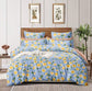 TIB Glace Cotton Duvet Cover I Razai Cover I Quilt Cover I Dohar with Zipper Yellow Sun Flower