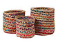 TIB The Intellect Bazaar Jute Planter Pots/Handcrafted Storage Basket with Handle, Multi-Purpose use for Living Room Pack of 3(8x8, 10x10, 12x12 Inches) Multi