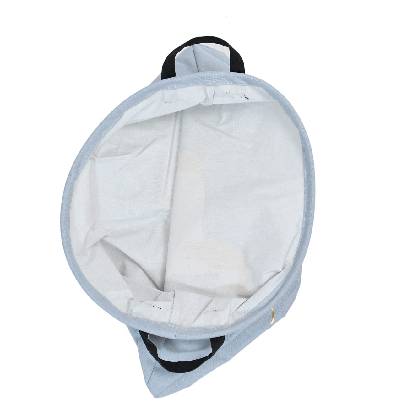 TIB Polyester Foldable Laundry Basket for Dirty Clothes, Blue,45-Ltr.