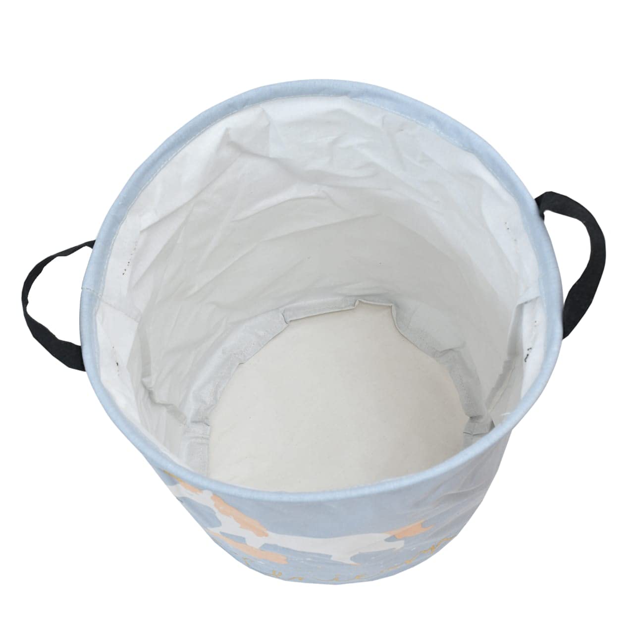 TIB Polyester Foldable Laundry Basket for Dirty Clothes, Blue,45-Ltr.