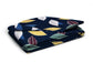 TIB The Intellect Bazaar Cotton Feel Glace Cotton Elastic Fitted Bedsheet Single Size Bedsheet with 1 Pillow Covers (36 x 78)-Blue Patta