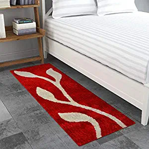 TIB® The Intellect Bazaar Shaggy Bedside Runner Home Floor Décor Rugs - Living, Dinning, Office, Rooms & Bedroom, Hallway Carpet (Cream Coffee)