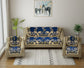 The Intellect Bazaar 450 TC Velvet Sofa Cover Set (6 Pieces) - 5 Seater Set,Dark Blue