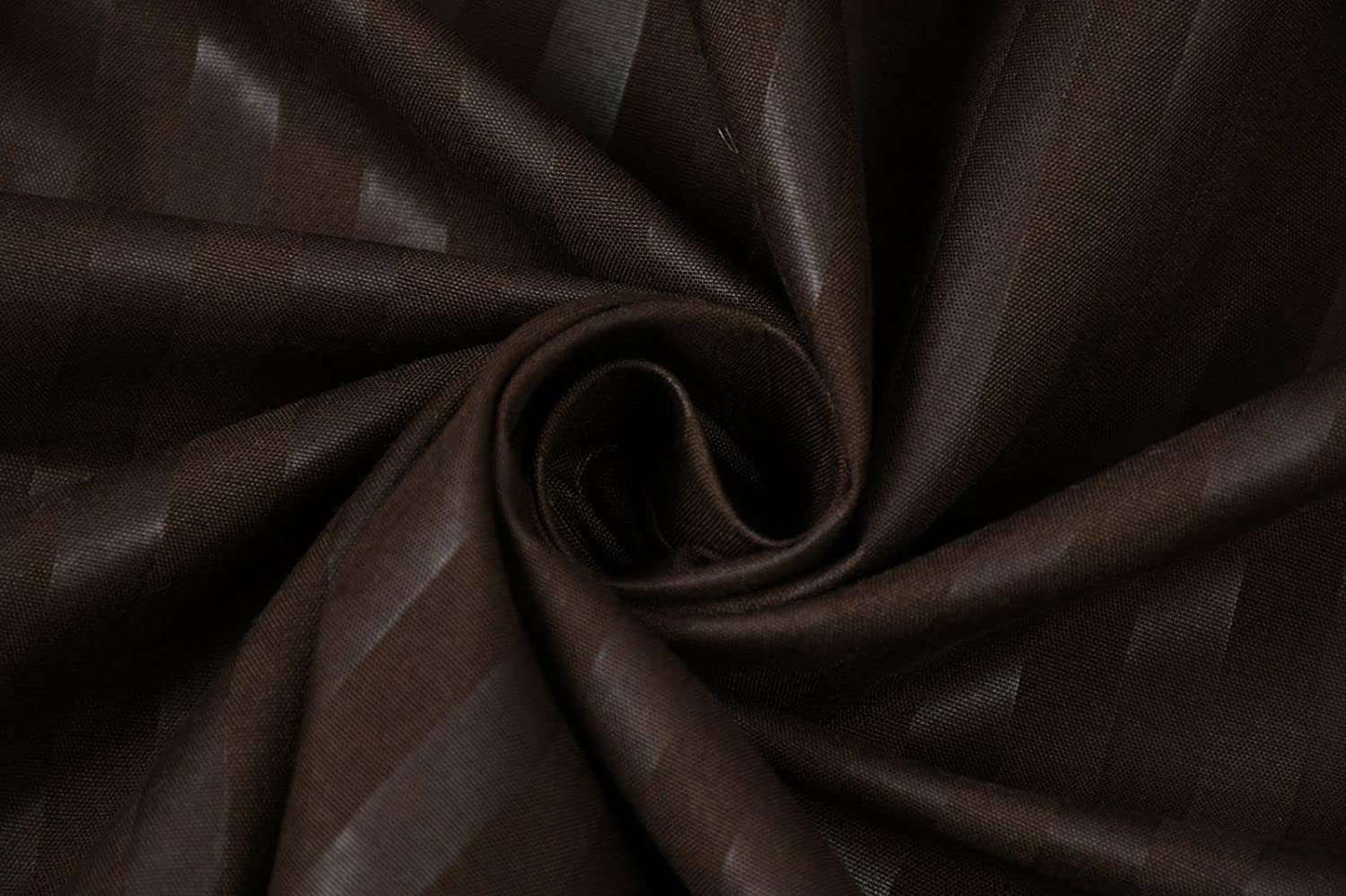 TIB Glace Cotton Satin Stripes Duvet Cover, Razai Cover- Brown