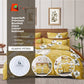 TIB The Intellect Bazaar Cotton Feel Glace Cotton Elastic Fitted Bedsheet/King Size Bedsheet with 2 Pillow Covers -Yellow Flower