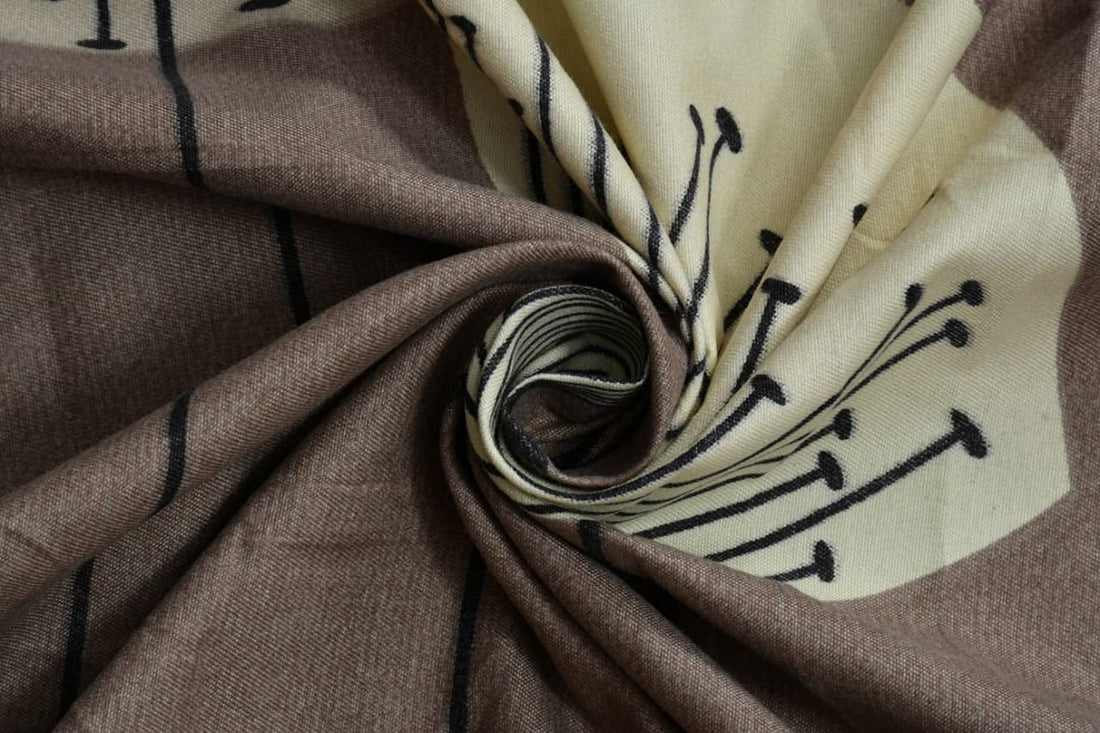 TIB  Elastic Fitted Glace Cotton King Size Bedsheets with 2 Pillow Covers | Double Bed with All Around Elastic | Size - 72x78+8 inches, Brown