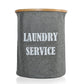 TIBÂ® Polyester Foldable Laundry Basket for Dirty Clothes,4 Wooden sticks for Support, Grey, 50-Ltr.