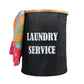 TIB® Polyester Foldable Laundry Basket for Dirty Clothes,4 Wooden sticks for Support, Black, 50-Ltr.