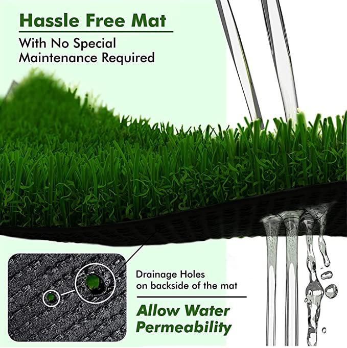 TIB Artificial Grass Mat for Balcony Green Lawn Floor Carpet for Outdoor and Indoor Living Room and Garden Decorations 35 MM