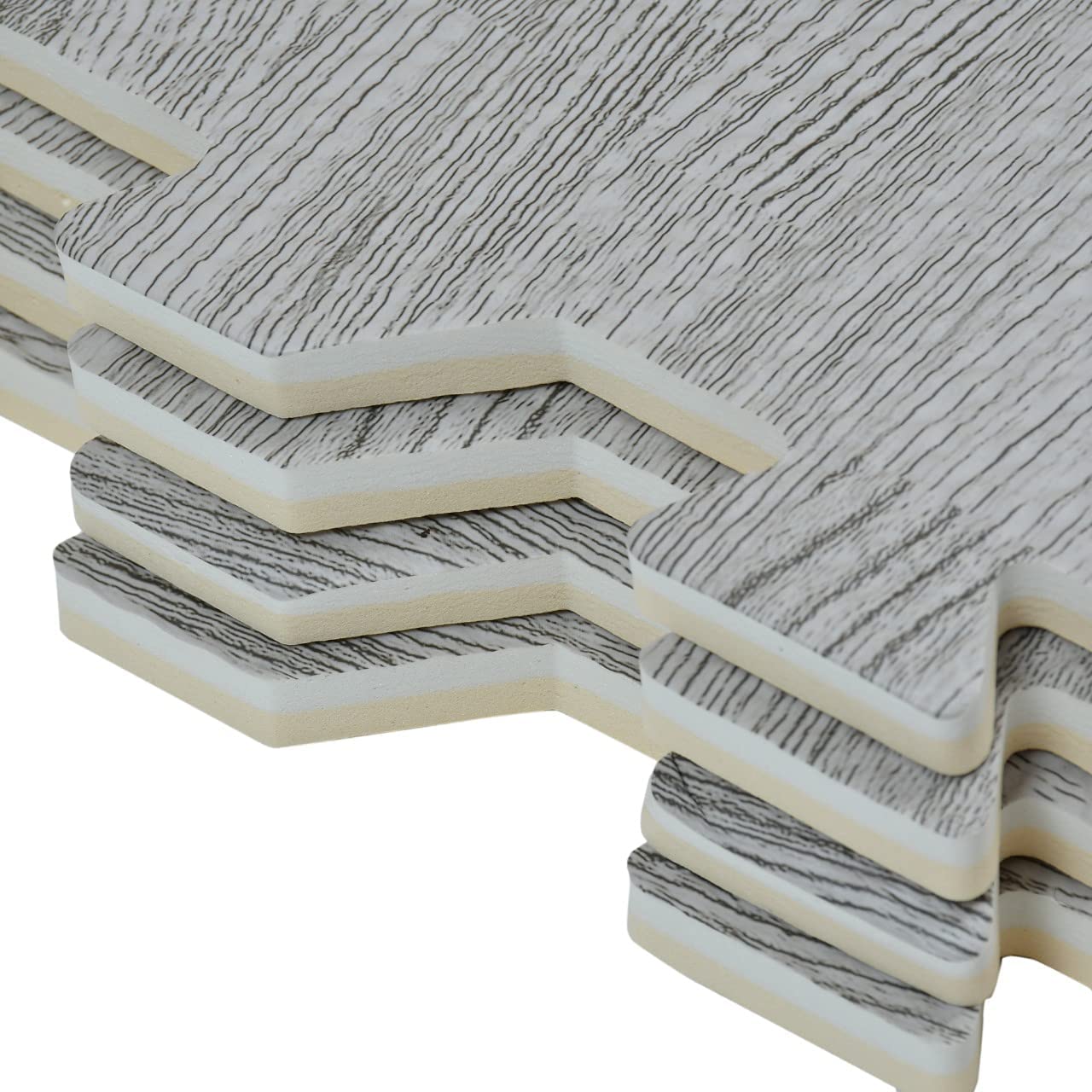 TIB EVA Kid's Interlocking Play Mat -10 mm Thickness/Set of 4 Tiles -60X60 cm (Each Tile -16 Square Feet Total Area)