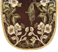 The Intellect Bazaar Chenille 450 TC Velvet Flowered 5 Seater Sofa Cover (Brown, Standard) -Set of 6 Pieces