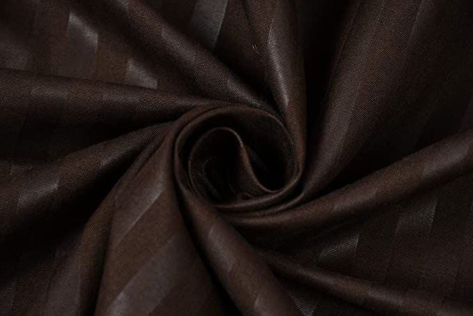 TIB The Intellect Bazaar Satin Cotton AC Comforter Set King Size Double Bed with 1 Elastic Fitted King Size bedsheet-72x78 and Two Pillow Covers (Pack of 4) Brown