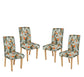 TIB The Intellect Bazaar Polyester Floral Elastic Stretchable Removable Washable Dining Chair Cover Set of 4 Chair Protector Seat Slipcover (Multicolor)-4 Pieces
