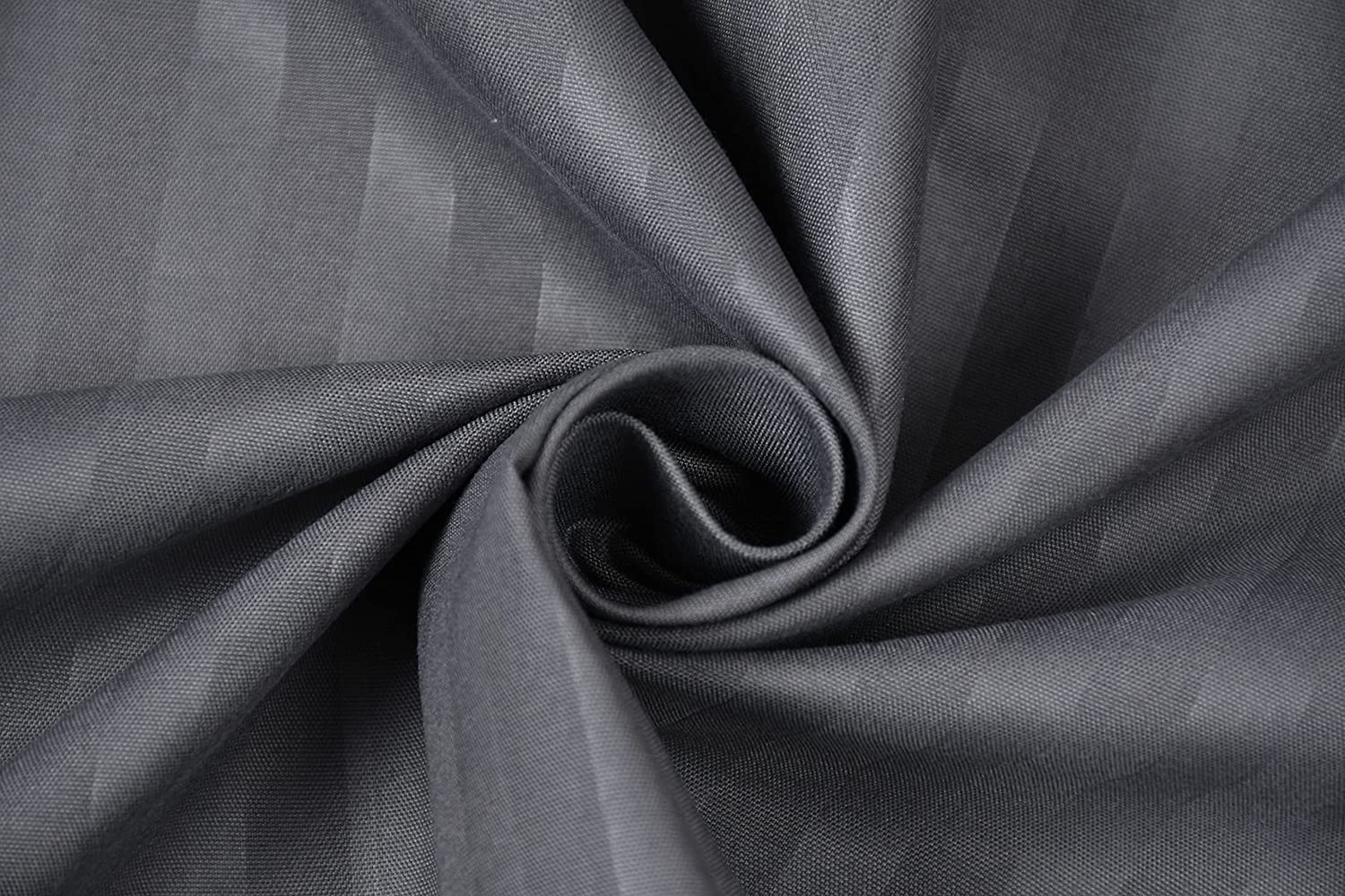 TIB Glace Cotton Satin Stripes Duvet Cover, Razai Cover- Grey