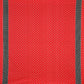 TIB® The Intellect Bazaar Geometric 100% Cotton Elastic Fitted King Size Bedsheet with 2 Pillow Covers - Red | 160 TC | Size-72x78